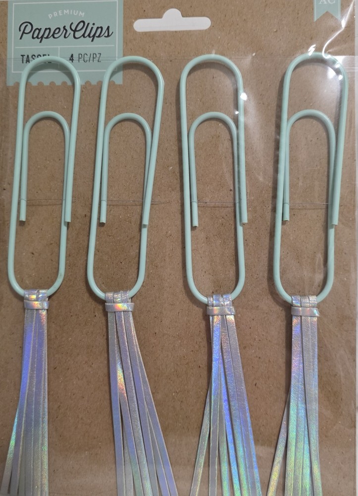 4 PC Premium Jumbo Paperclips With Tassel