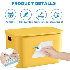 1Pack Waterproof Tear Resistant Blank Labels For Home Office And Storage Box