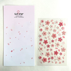 Pink Cherry Blossom Sakura Dimensional Planner Stickers Scrapbooking Journal