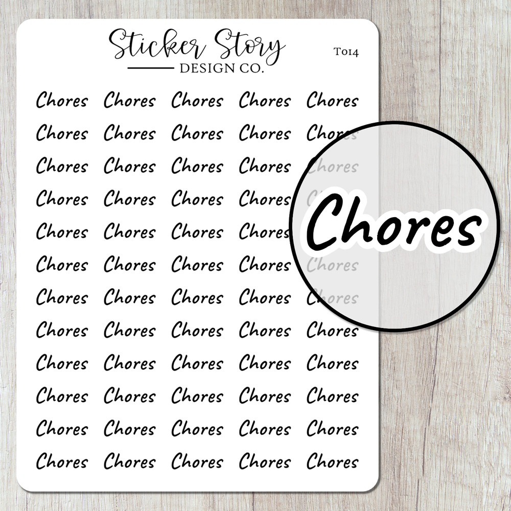 Chores Planner Stickers