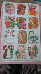 Vintage Current Inc Stickers Christmas Critters Stickers Animals 1 Sheet READ