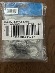 Lot Of 3 Pks Disney Mickey Mouse & Friends 3D Bottle Caps Scrapbooking Stickers