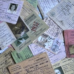 20+piece vintage style￼ID card ) Lot Junk Journal Ephemera read description