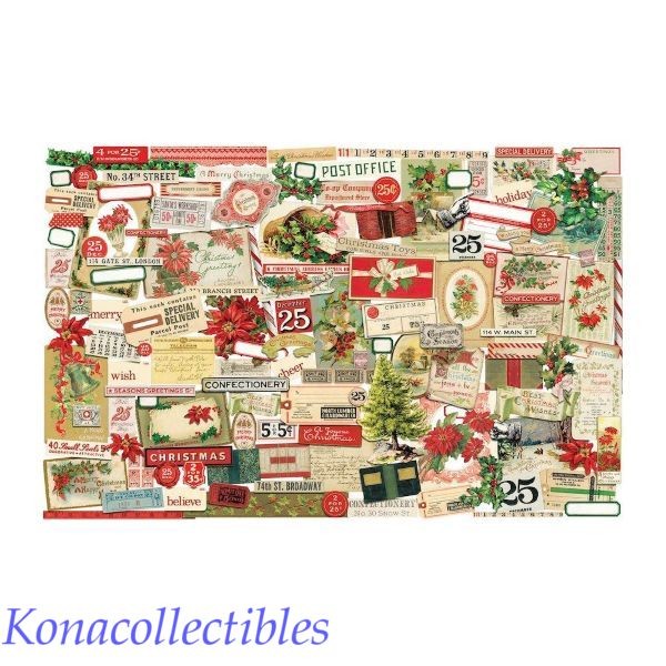 2024 Idea-ology Tim Holtz Christmas Ephemera TH94411 129 Pieces