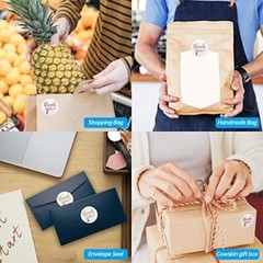 1.5 Inch Thank You Stickers Roll, 500 Pcs Rose Gold Thank You Stickers Lables