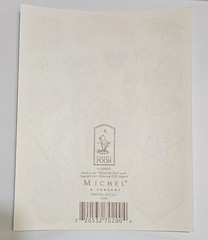 Vintage Classic Winnie the Pooh Tigger and Piglet sticker sheet, unused