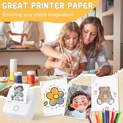 Self-Adhesive Printable Sticker Rolls for Mini Printers – 57x25mm, 10 Pieces