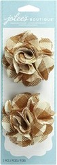 Jolee’s Boutique Plaid Burlap Flower Stickers Embellishment DIY Crafts