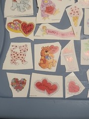 Scholastic Valentines Stickers 1985 Hearts Animals Cupid Rare Vintage New 23