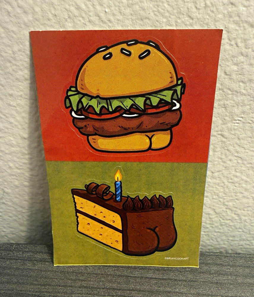 SandyLion Food & Drink Scrapbooking Sticker MM2039 Burger & Cake, Multicolor