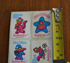 Vintage BubbleRex Dinosaur Sticker Mascot Tylenol Advertising RARE HTF