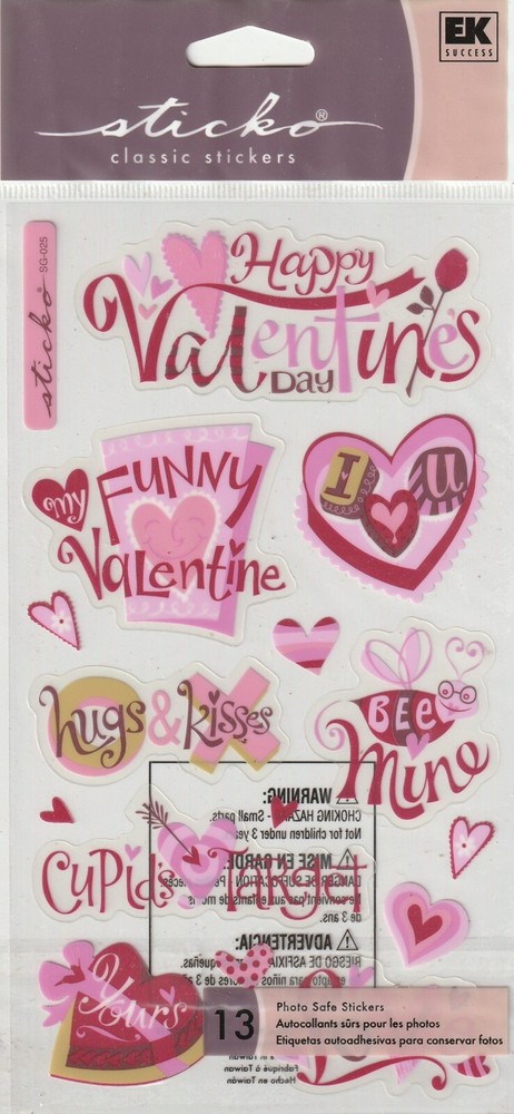 Sticko Classic stickers FUNNY VALENTINE Love theme 67123 FAST FREE ship!