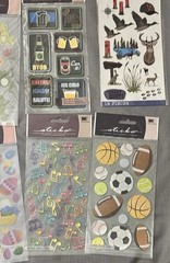 Lot of 10 Vintage Mixed Sticker Sheets Sealed New Scrapbook Crafts Supplies