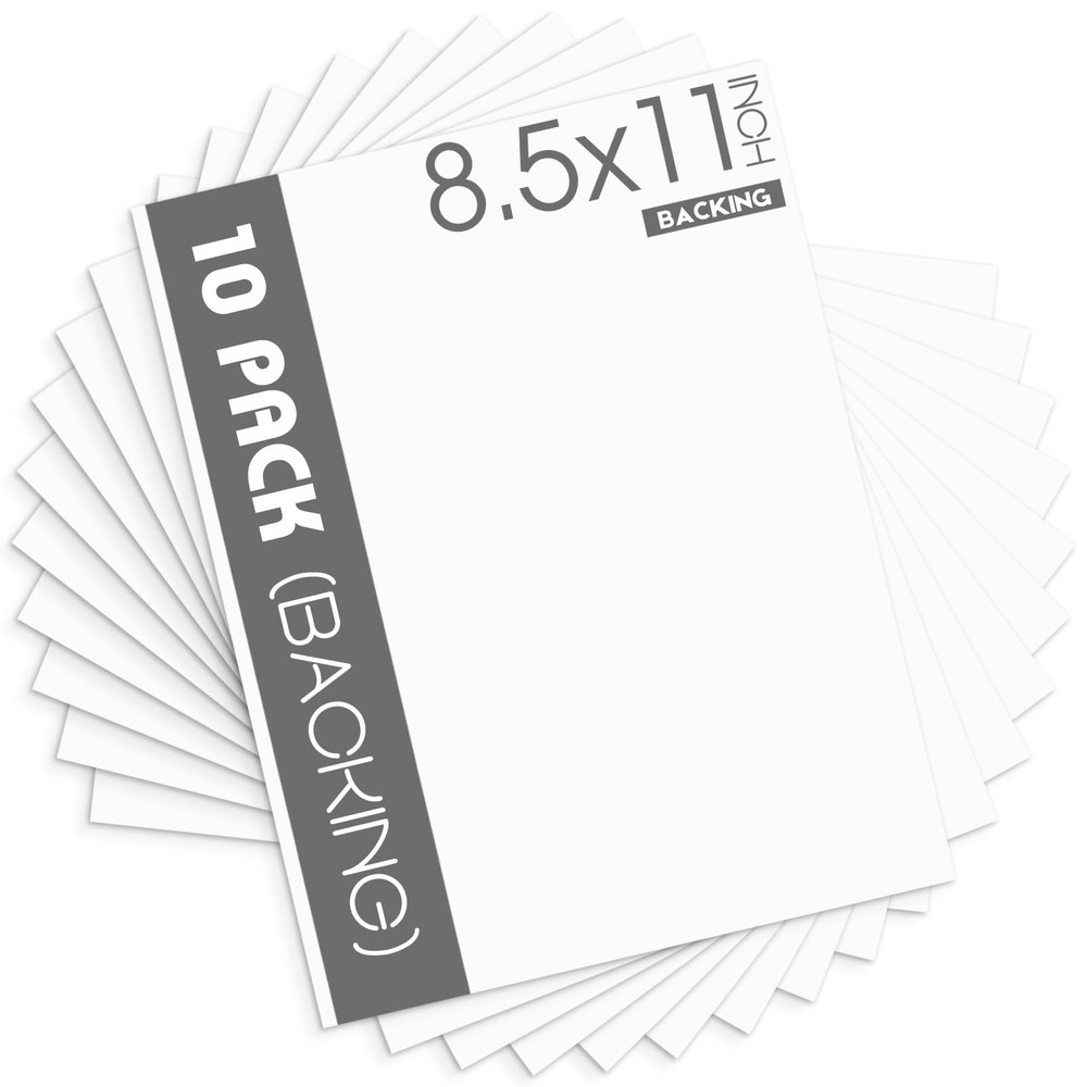 8.5×11 Inch White Mat Backing Boards Frames Prints Photos Cardboard 10 PCS