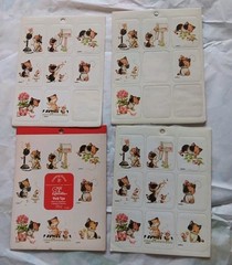 Rare Vintage 80’s DBGCI Drawing Board Kitten Cat Perk Ups Sticker Sheets Kittys