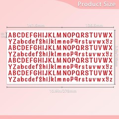 2080 Pieces 10 Sheets Small Letter Stickers, 1/2 Inch Self Adhesive Alphabet, Cu