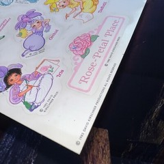 Vintage 1983 David Kirschner Rose-Petal Place Characters Sticker Sheet RARE