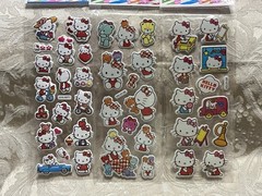 Retro Vintage Look Hello Kitty 3D Bubble Puffy Stickers 3 sets (#33)
