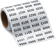 Versatile Waterproof Number Labels Roll – Perfect for Storage and Organization