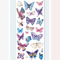 Violette Stickers – Watercolor Butterfly – 1 Sticker Sheet for Scrapbooking