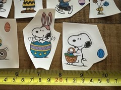 2010 Peanuts Snoopy Charlie Brown Scrapbooking Stickers Nice Sized Easter Spring
