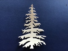 TREE Christmas tree die cut embellishments 6 Pcs 3-1/2″ x 2-1/4″ Choose Color