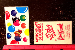 BEARS 2 SWITCHPLATE & PLUG COVER LISA FRANK VINTAGE STICKER SET 1983 PARTY PANDA