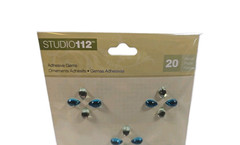 Studio 112 Adhesive Gem Stickers 20 Count Multicolor New Crafting Scrapbooking