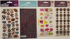 Lot Of 12 STICKO & JOLEE’S BOUTIQUE Scrapbooking Stickers MIXED ASSORTMENT