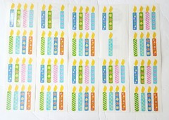 Vintage FMI Frances Meyer Stickers 10 Sheets Small Candles Multi Color 90s