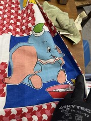 Vintage Mickey And Friends Curtain Approximately 40×80 One Side Only