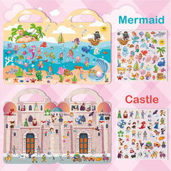 Reusable Sticker Books for Toddlers Ages 2-8, 3D Puffy Stickers Activity Set