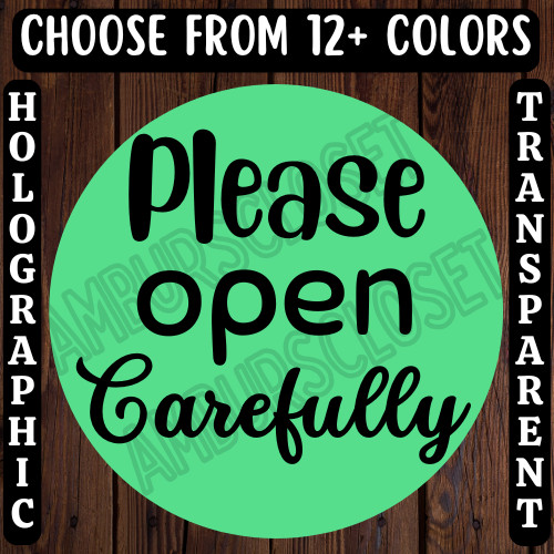 40 CAUTION STICKERS 2″ ROUND LABELS SHIPPING SUPPLIES FRAGILE OPEN CAREFULLY