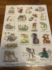 Vintage Current Stickers Baby Animals Forrest Animals Not Opened 2 Sheets Lg
