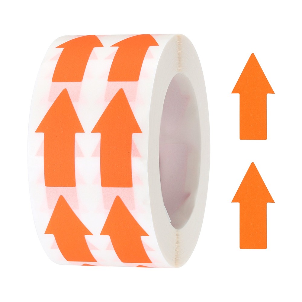 Sticker Labels 1000 Count/Roll 0.6×1.2 Inch Fluorescent Rose Red Arrow Shape