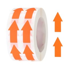 Sticker Labels 1000 Count/Roll 0.6×1.2 Inch Fluorescent Rose Red Arrow Shape
