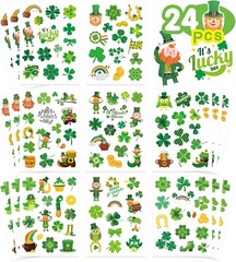 24 High-Quality Shamrock Stickers for Kids and Adults – St. Patrick’s Day Decor
