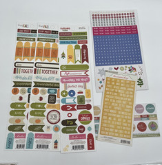 Huge Scrapbook Sticker Embellishment Lot Graphic 45 MME Swatch Book New