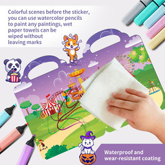 6Set Reusable Sticker Books for Kids 1-3 2-4 Years Old, 3D Puffy Stickers Books