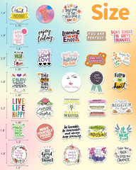 300 PCS Inspirational Stickers for Adults, Scrapbook Vision Board Supplies Motiv
