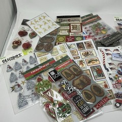 Huge Mixed Sticker & Scrapbooking Lot Holiday USA Christian Craft Set