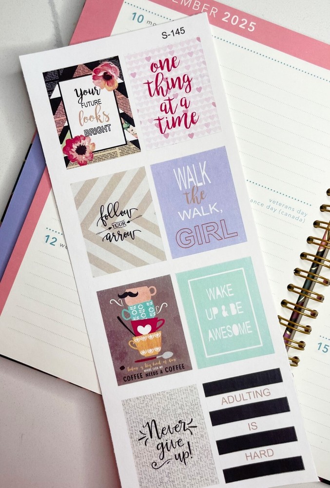 Never Give up,Motivational,INSPIRATIONAL:Handmake Erin Condren Planner Sticker
