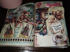 Beautiful Alice In Wonderland Junk Journals Scrapbook USA Seller