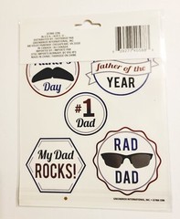 Crafter’s Square Father’s Day Coffee Mug Decorative Stickers, 2 Packs Stickers