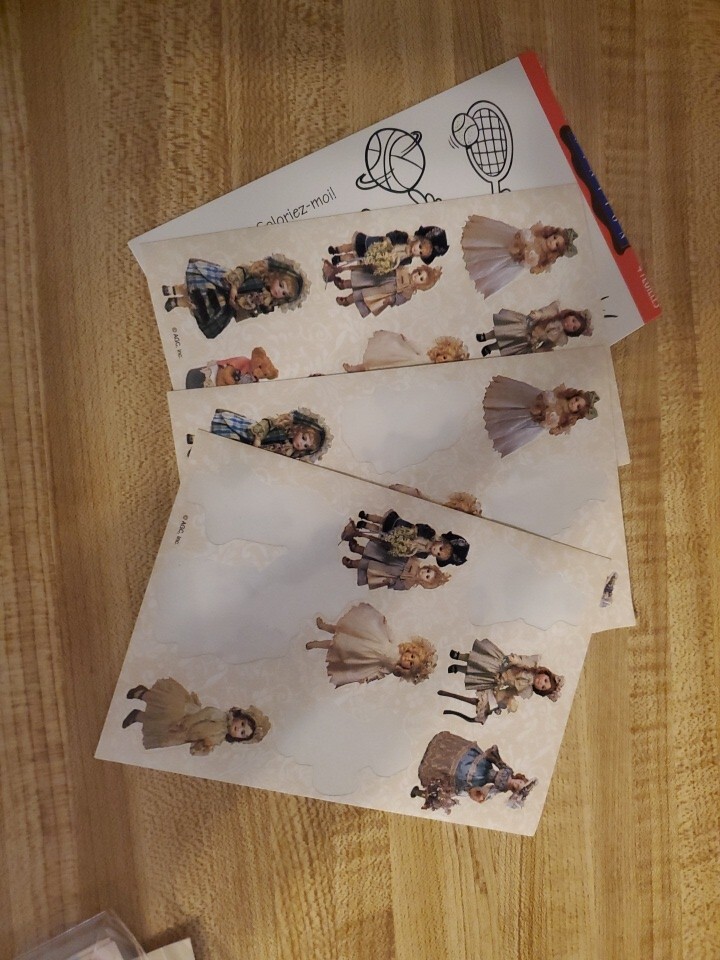Vintage AGC Stickers Sheet Of Dolls