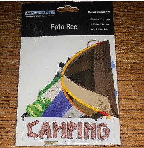 Remember When~Foto Real~The Great Outdoors Camping Lantern Compass Scrapbook