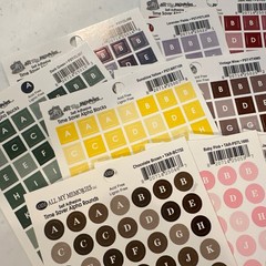 Lot Of 24 Sheets All My Memories Alphabet Stickers Alpha Blocks Alpha Rounds