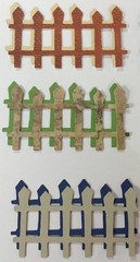 PICKET FENCE Die-Cut(6pc)3-1/4″ x1-3/4″Garden•Trees•Garden•Yard •Outside•Plants