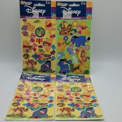 Sandylion Stickers Disney Winnie the Pooh Tigger Eeyore Piglet 4 Sealed Packs.