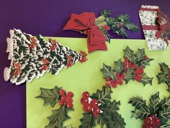 Anna Griffin Christmas Present and Holly Stickers 24 Pieces